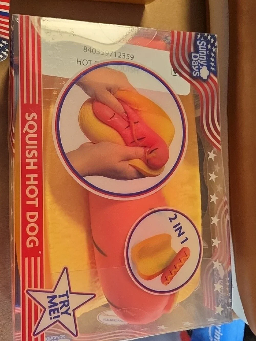 Red, White & Blue Squish Popsicle and Hot Dog Toy Set
